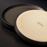 Stoneware Flat Salad/Dinner Plate | Edan 9.4" - Set of 4 - Plate - boutique décoration Montreal