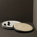 Stoneware Flat Salad/Dinner Plate | Edan 9.4" - Set of 4 - Plate - boutique décoration Montreal