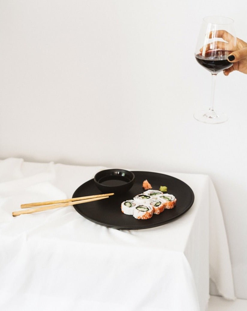 Stoneware Flat Salad/Dinner Plate | Edan 9.4" - Set of 4 - Plate - boutique décoration Montreal