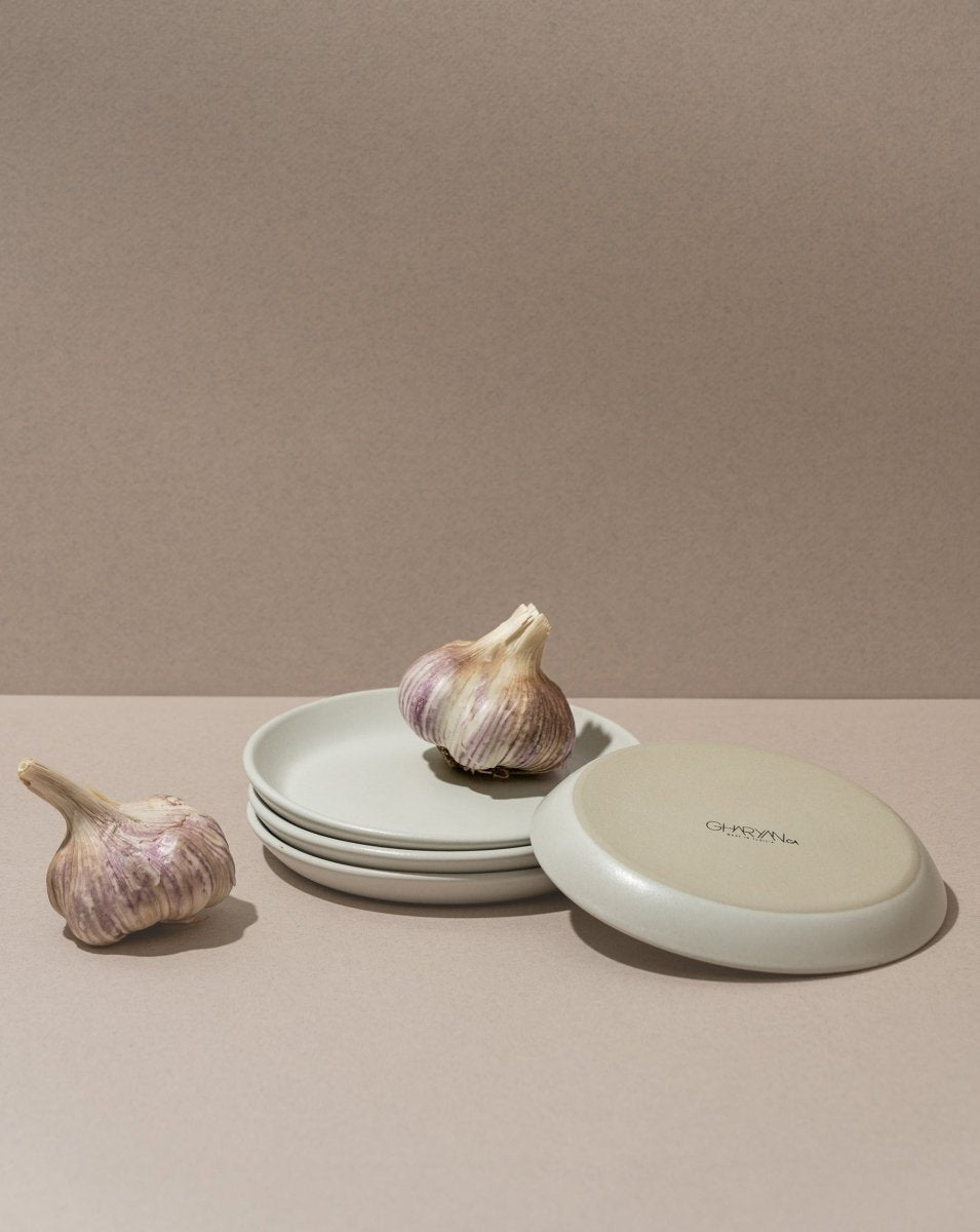 Stoneware Flat Side Plate | Edan 5.9" - Set of 4 - Plate - boutique décoration Montreal
