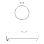Stoneware Flat Side Plate | Edan 5.9" - Set of 4 - Plate - boutique décoration Montreal