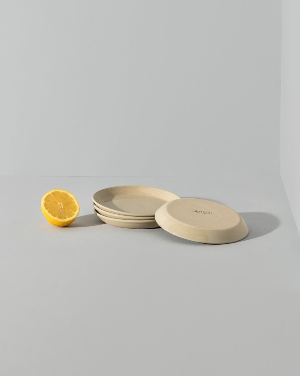 Stoneware Flat Side Plate | Edan 5.9" - Set of 4 - Plate - boutique décoration Montreal