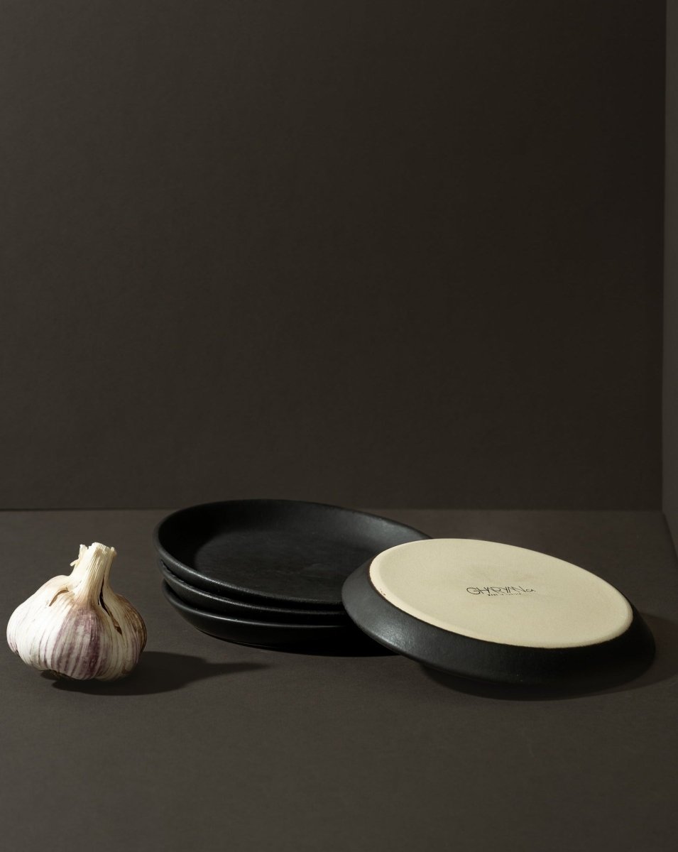 Stoneware Flat Side Plate | Edan 5.9" - Set of 4 - Plate - boutique décoration Montreal