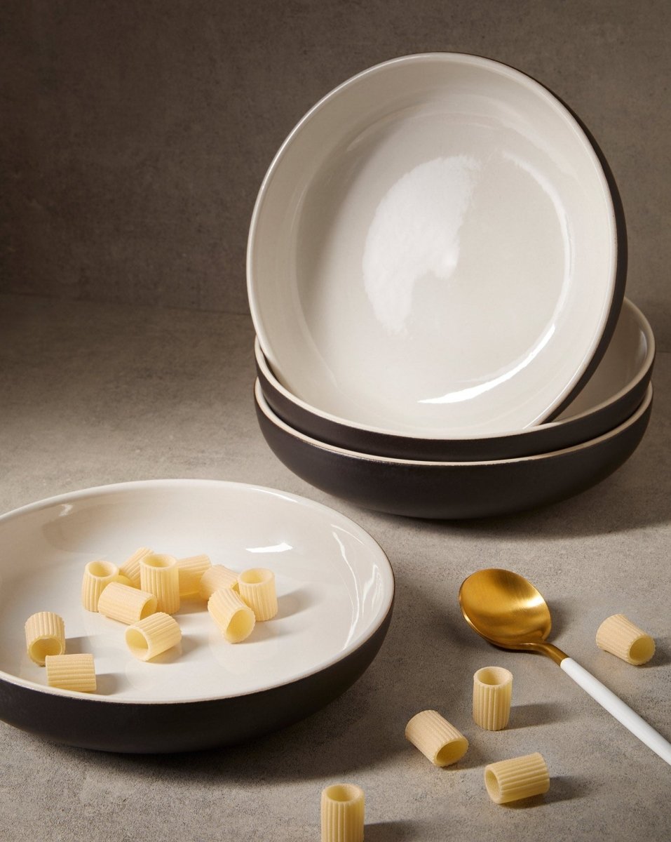 Stoneware Pasta Plate | Youlha 7.9" - Set of 4 - Coupelle - boutique décoration Montreal