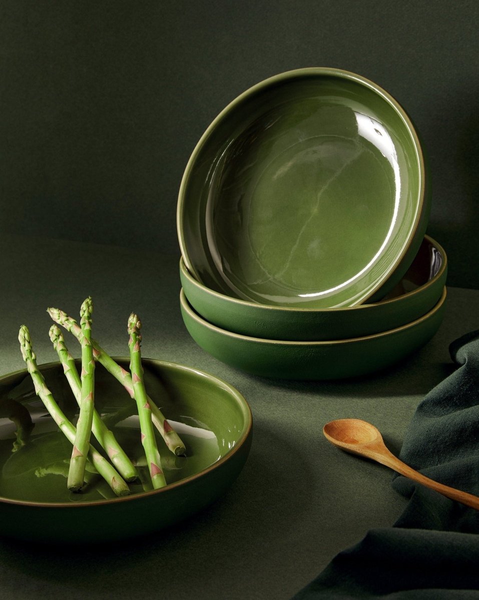 Stoneware Pasta Plate | Youlha 7.9" - Set of 4 - Coupelle - boutique décoration Montreal