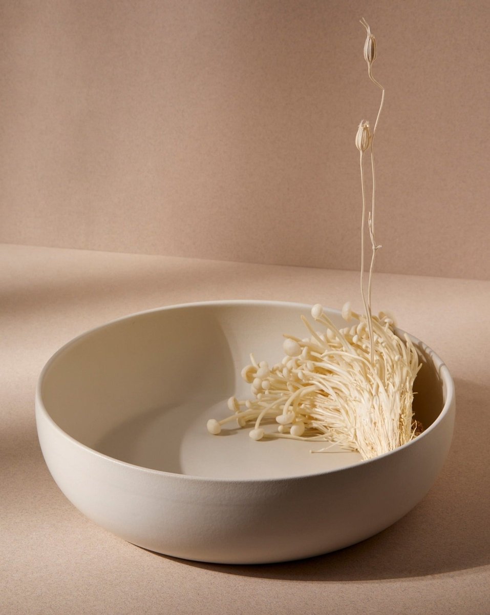 Stoneware Shallow Serving Bowl | EWA 60 oz - Saladier - boutique décoration Montreal