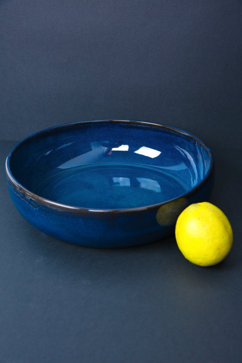 Stoneware Shallow Serving Bowl | EWA 60 oz - Saladier - boutique décoration Montreal