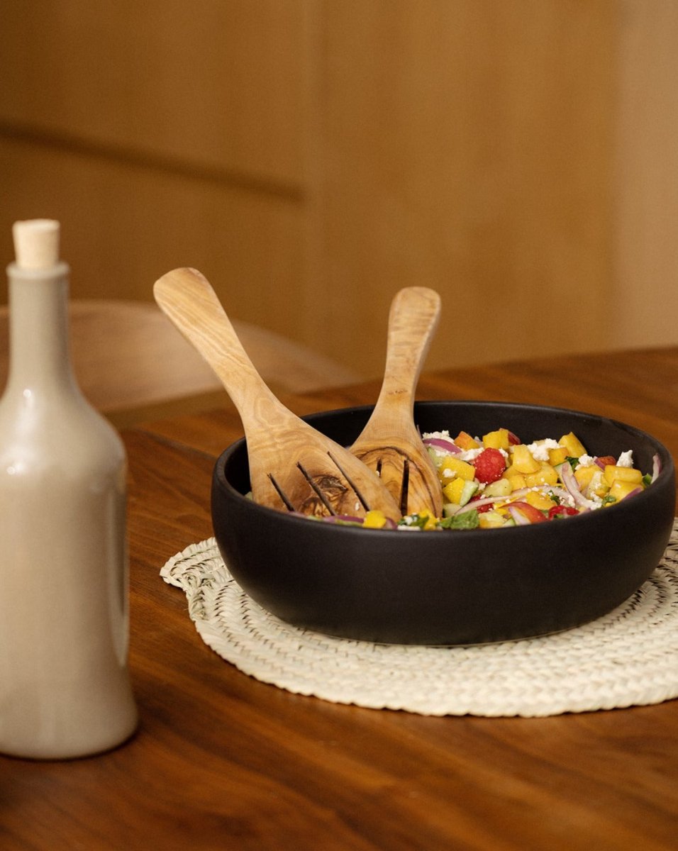 Stoneware Shallow Serving Bowl | EWA 60 oz - Saladier - boutique décoration Montreal