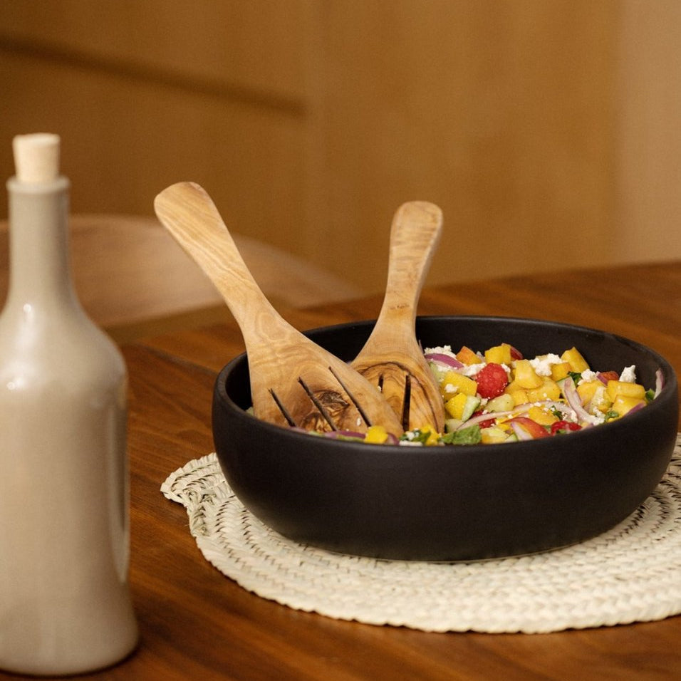 Stoneware Shallow Serving Bowl | EWA 60 oz - Saladier - boutique décoration Montreal