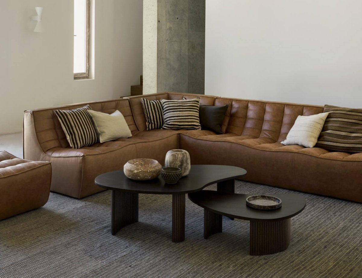 Table basse Boomerang - en acajou - pré commande - boutique décoration Montreal