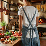 Tablier en jean - Bleu clair - boutique décoration Montreal