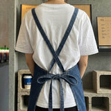 Tablier en jean - bleu foncé