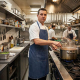 Tablier en jean - bleu foncé