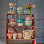 Tasse à expresso ovale - peint à la main - 70 ml - boutique décoration Montreal