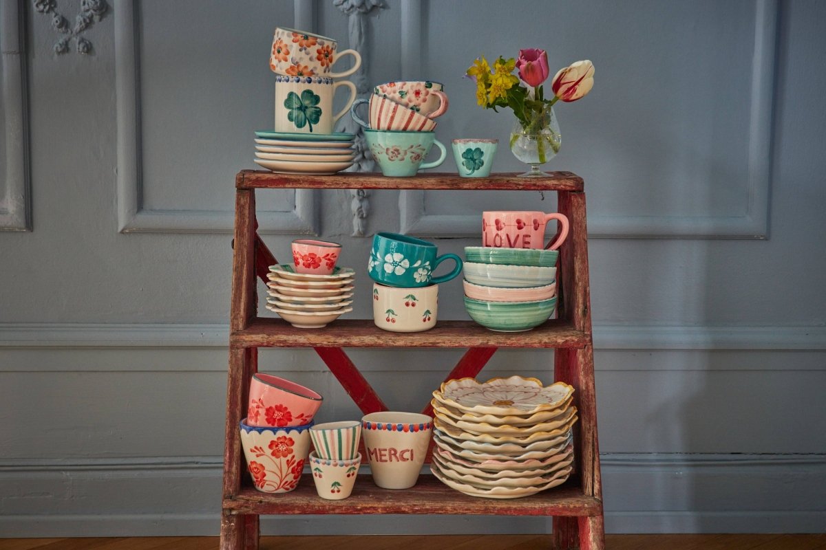 Tasse à expresso - peint à la main - 70 ml - boutique décoration Montreal