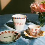 Tasse Ovale en Céramique Merci - 300 ml - boutique décoration Montreal