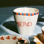 Tasse Ovale en Céramique Merci - 300 ml - boutique décoration Montreal