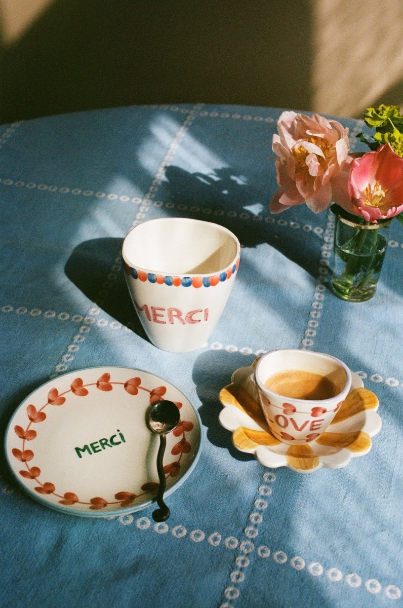 Tasse Ovale en Céramique Merci - 300 ml - boutique décoration Montreal