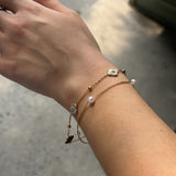 Bracelet fleur perlé
