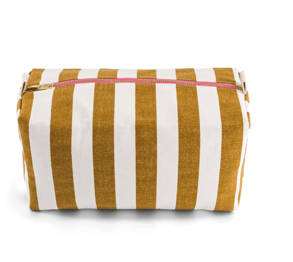 Trousse de toilette - Rayures Caramel - boutique décoration Montreal