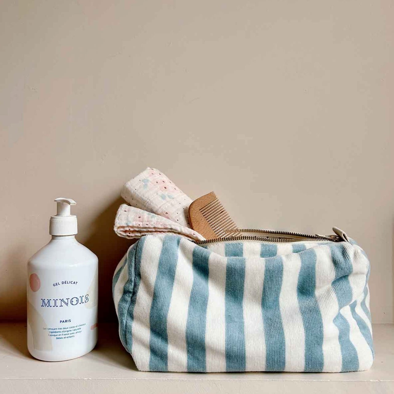 Trousse de toilette - Eponge Bleu