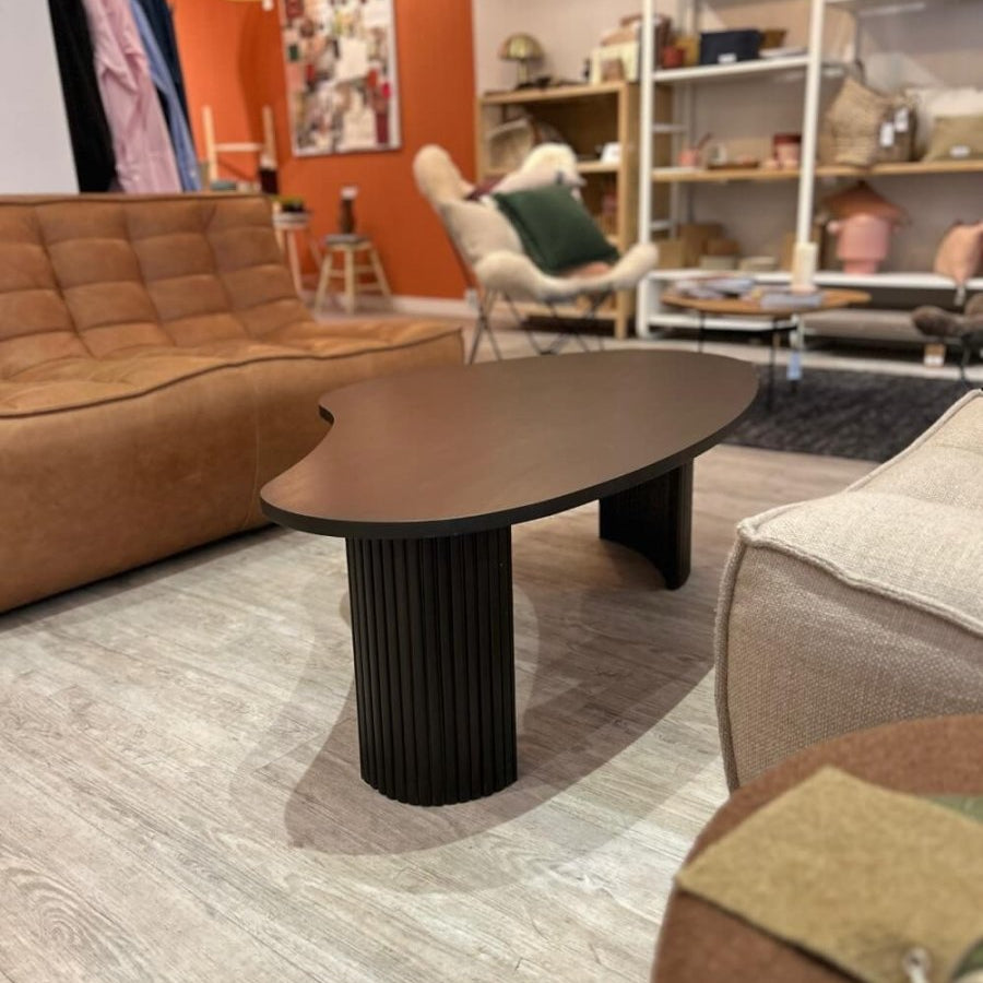 VENTE DEMO - Table basse Boomerang en acajou - boutique décoration Montreal