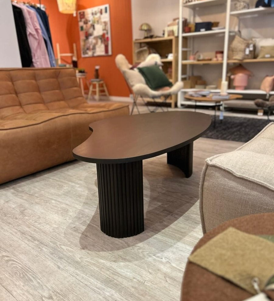 VENTE DEMO - Table basse Boomerang en acajou - boutique décoration Montreal