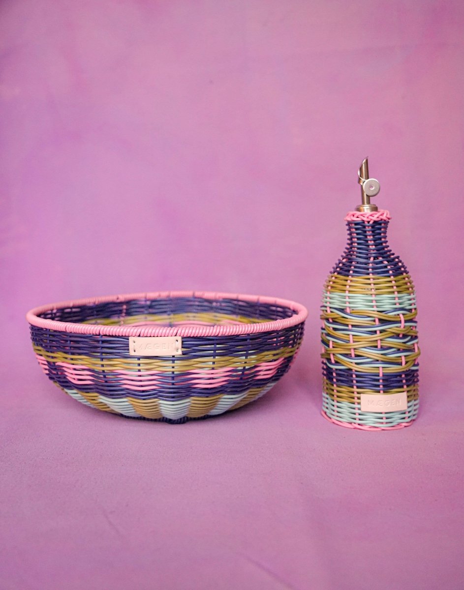 Verseur d'huile Maegen - Rose/Marine - boutique décoration Montreal