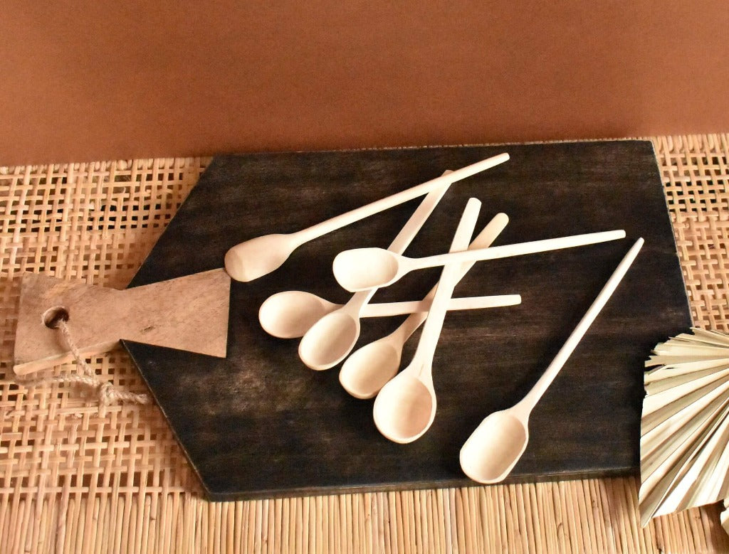 Cuillère en bois Ensemble de cuillères de cuisine faites à la main