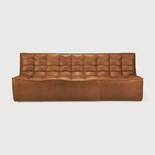 Charger l&#39;image dans la galerie, sofa en cuir véritable 3 places, haute qualité, salon en cuir
