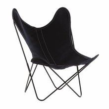 Load image into Gallery viewer, chaise airborne papillon noir, coton noir

