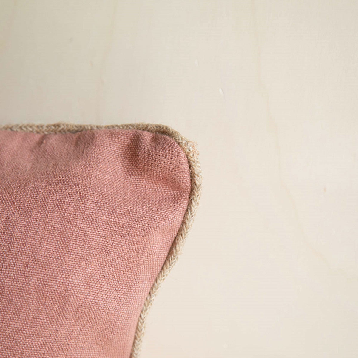 coussin rectangulaire deco rose sienne lin jute
