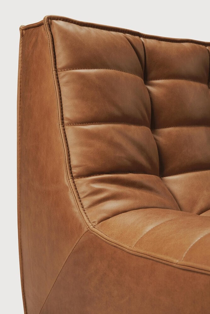 couture divan sofa en cuir véritable aniline