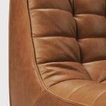couture divan sofa en cuir véritable aniline