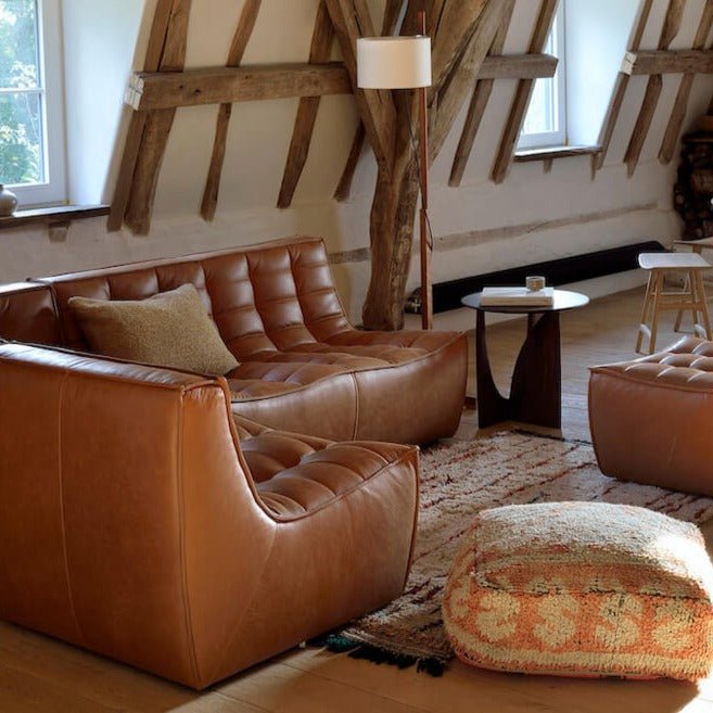 Divan N701 en cuir - Old Saddle - boutique décoration Montreal