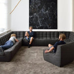 Divan N701 en tissu gris - Old Saddle - boutique décoration Montreal