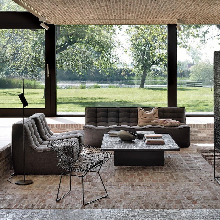 Divan N701 en tissu gris - Old Saddle - boutique décoration Montreal