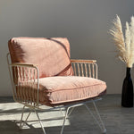 Fauteuil Croisette Honoré - velours rose - boutique décoration Montreal