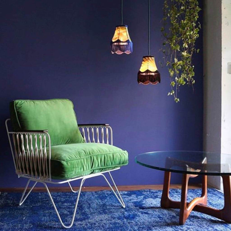 fauteuil croisette Honoré en velours vert