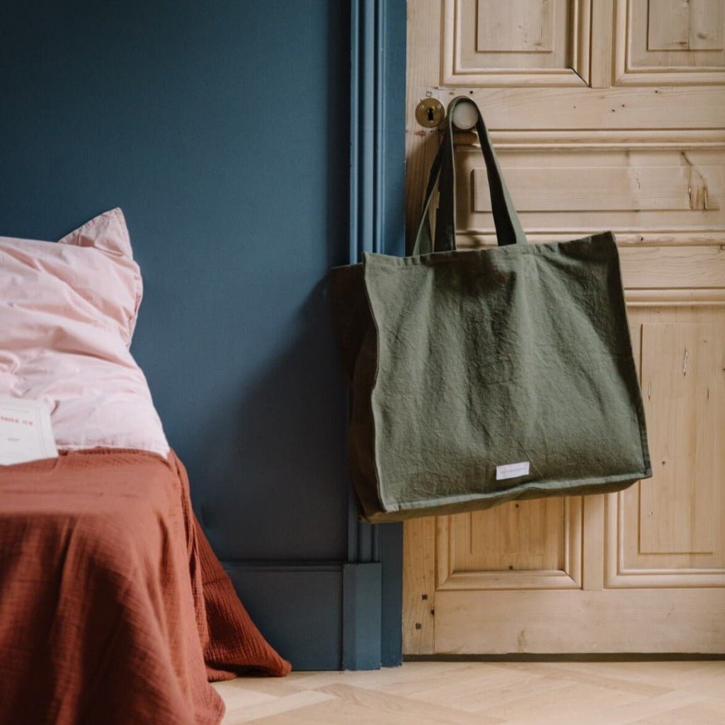Grand cabas en toile de coton - Mode - boutique décoration Montreal