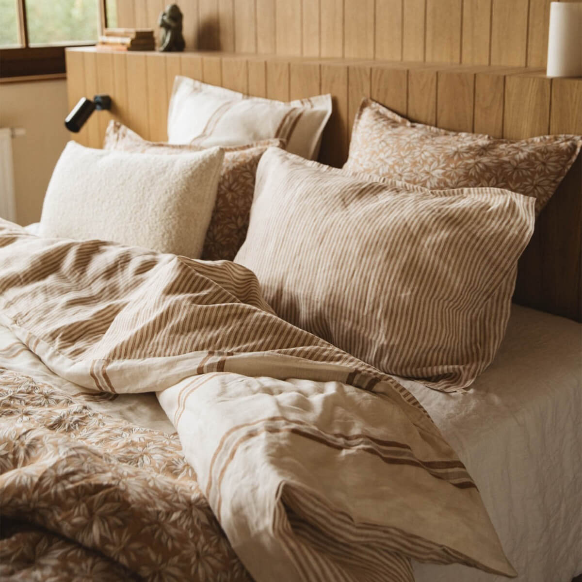 Housse de couette en lin - café/milk - boutique décoration Montreal
