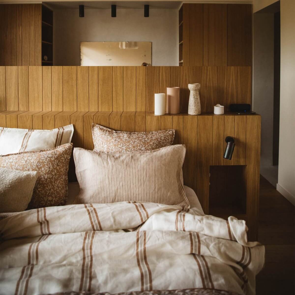 Housse de couette en lin - café/milk - boutique décoration Montreal