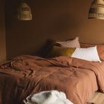 Housse de couette - Gaze de coton - Terracotta - Bedding - boutique décoration Montreal