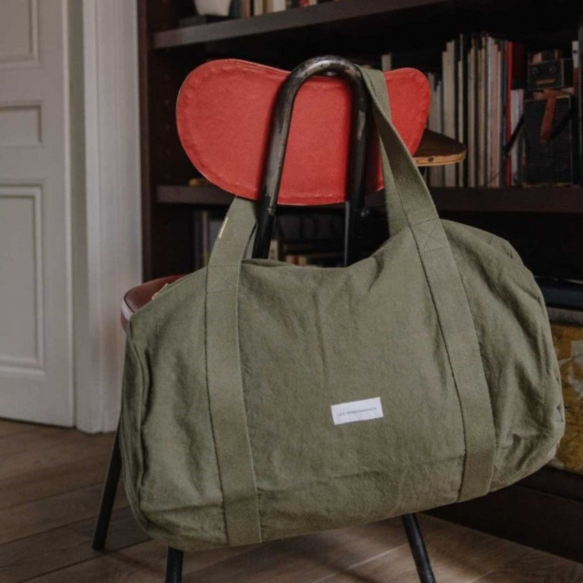 sac voyage vert coton