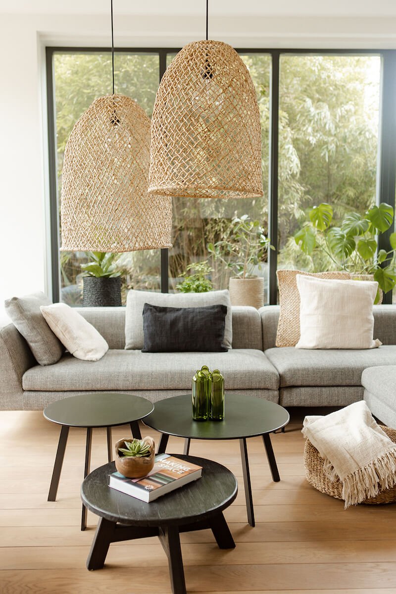 Suspension Abaca Organique Naturel - General - boutique décoration Montreal