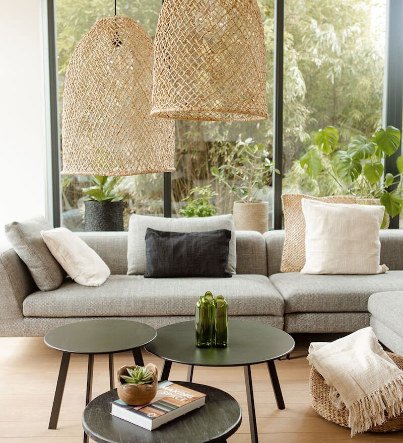 Suspension Abaca Organique Naturel - General - boutique décoration Montreal