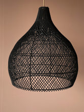 Load image into Gallery viewer, luminaire suspendu lumière suspension rotin noir bawang
