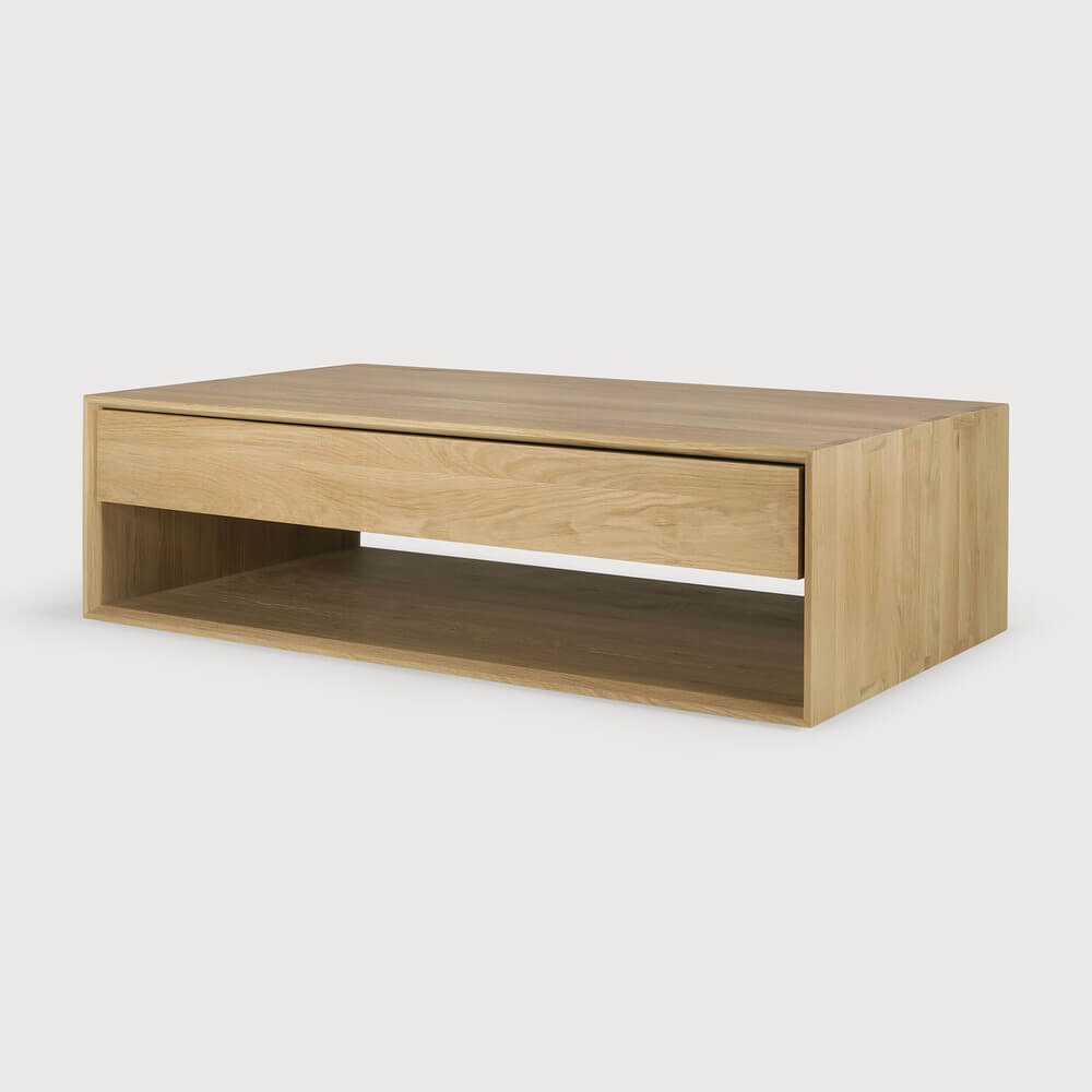 grande table basse bois clair, chene massif, tiroir, Table Nordic par Ethnicraft